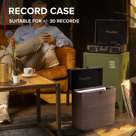 Futerał na płyty winylowe Audizio RC32, drewno