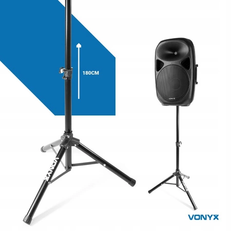 Kolumna aktywna 15'' BT MP3 SPS15A Vonyx+ statyw pilot mikrofon