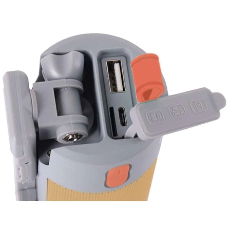 Przenośny głośnik wielofunkcyjny BT FREESOUND z selfie stick pomarańczowy