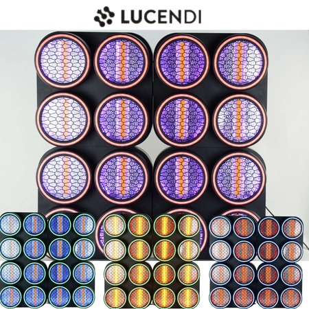 Zestaw: 4x Reflektor retro LED RGB COB DMX R4 Lucendi+ Case