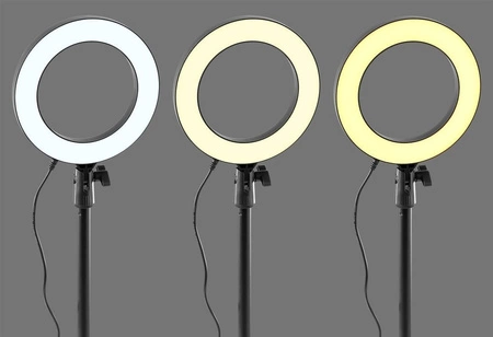 Lampa pierścieniowa LED RL20 USB+ stojak