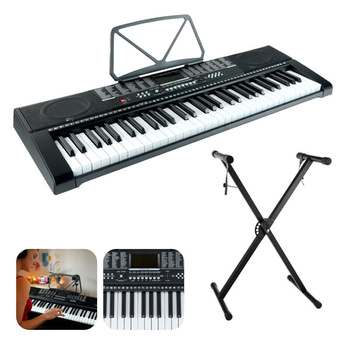 Zestaw: Keyboard 61 klawiszy bateryjno-sieciowy+ statyw