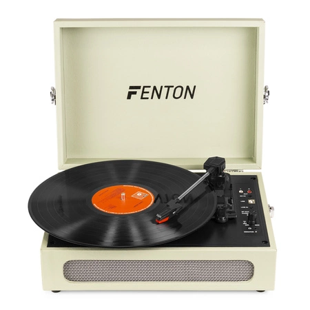 Gramofon w walizce RP118C Fenton wejście/wyjście BT zielony