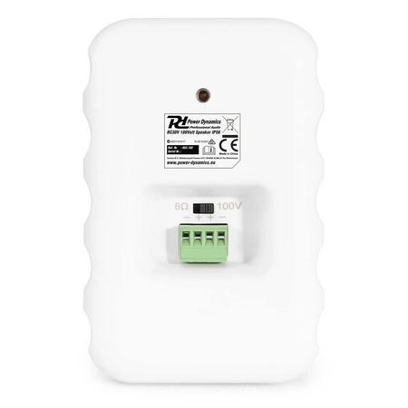 Zestaw białych głośników naściennych 6 x 3" BC30V z wzmacniaczem
