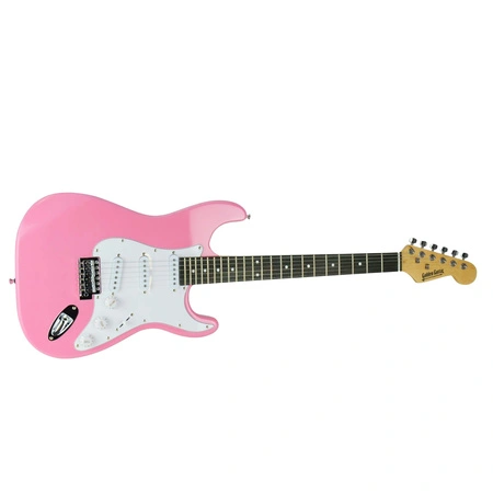 Gitara elektryczna - kompletny zestaw -Golden Guitar STEG-20 Różowa Stratocaster