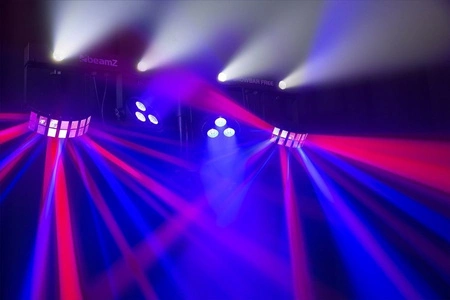 Zestaw oświetleniowy LED 2x Derby 2x Par Stroboskop BeamZ SHOWBAR