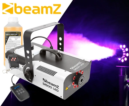 Zestaw: Wytwornica dymu LED DMX 1500W S1500LED+ płyn do dymu1L