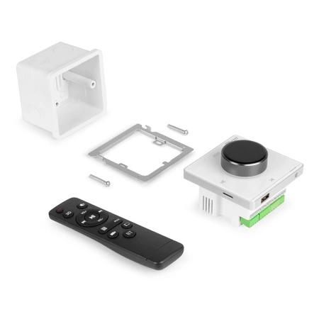 Wzmacniacz audio Powerline B50W do montażu w ścianie BT/LCD, biały