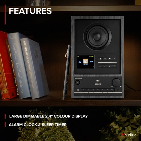 Radio internetowe DAB+/FM BT WIFI Canzo Audizio ciemnoszare