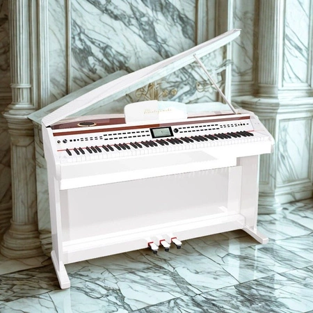 Pianino cyfrowe ważone mechanizm młoteczkowy SONATA białe połysk Mielczewski