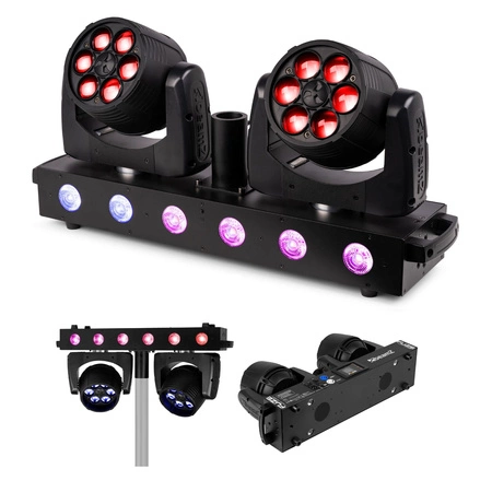 Belka LEDz dwiema głowami ruchomymi FUZE Wash Beamz