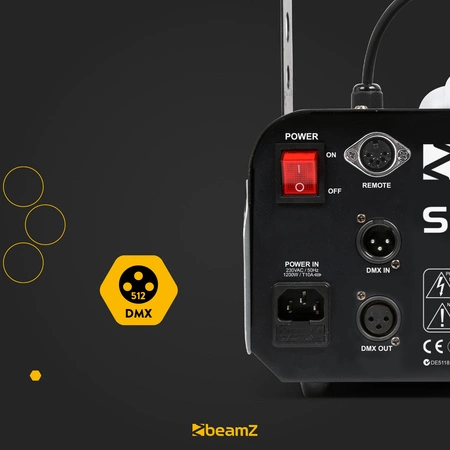 Zestaw: Wytwornica dymu LED DMX 1500W S1500LED+ płyn do dymu1L