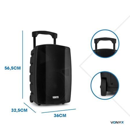 Kolumna aktywna mobilna BT VSP200 10” Vonyx