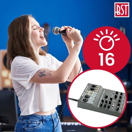 Mikser 6-kanałowy karta dźwiękowa USB BT16- DSP MX62BT-DSP BST