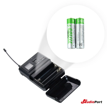 Zestaw mikrofonów bezprzewodowych UHF 2x nagłowny+ 2x krawatowy 2x bodypack+ stacja Audioport SU-740HH