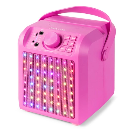 Głośnik Karaoke LED 2x mikrofon KAR50P Fenton różowy