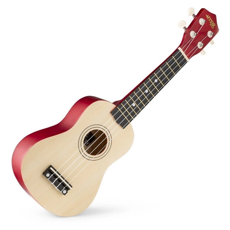 Zestaw: Ukulele sopranowe Max UKEY naturalne+ tuner dwie kostki struny pokrowiec