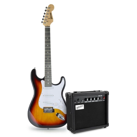 Gitara elektryczna - kompletny zestaw -Golden Guitar STEG-20 Sunburst Stratocaster