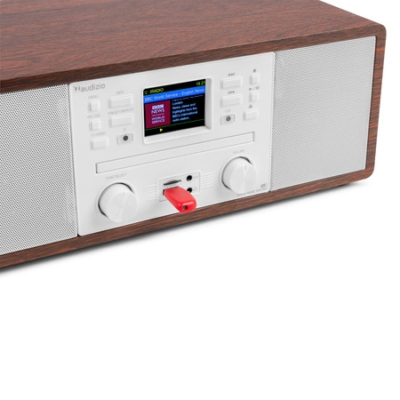 Radio internetowe Avola CD/BT/DAB+/WIFI ciemne drewno Audizio