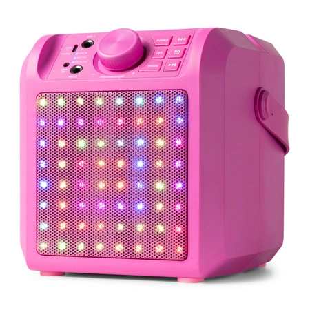 Głośnik Karaoke LED 2x mikrofon KAR50P Fenton różowy