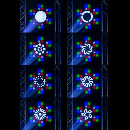 Zestaw: 4x Głowa ruchoma Cobra 160 Spot 100W z 6x 10W B-Eye Beamz+ 2x case