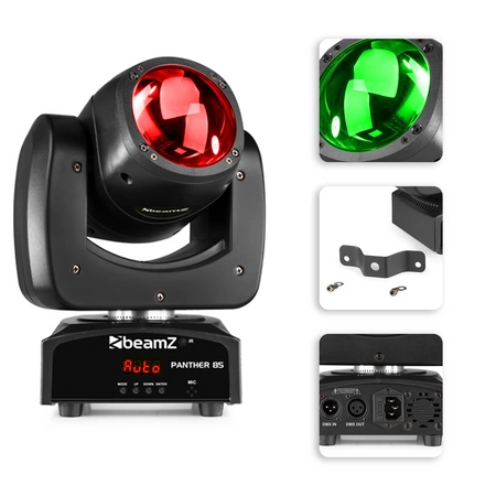 Zestaw: 2x Głowa ruchoma z wiązką LED Panther 85 Beamz+ case