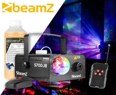 Zestaw: Wytwornica dymu S700-JB LED+ płyn do dymu 1L