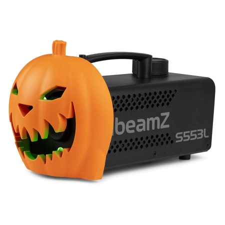 Zestaw Imprezowy: Maszyna do dymu LED z głową dyni na imprezy tematyczne + płyn do dymu 5l