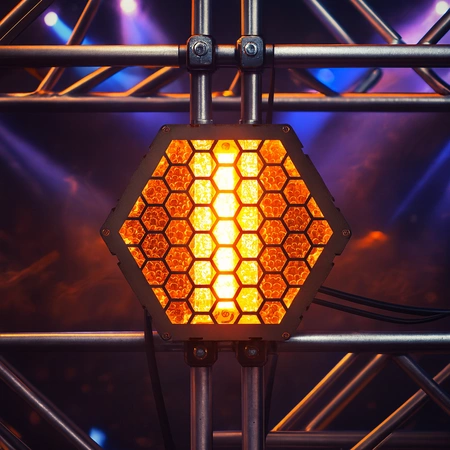 Reflektor LED Blinder Hexagon Pro COB LED SMD RGB Lucendi