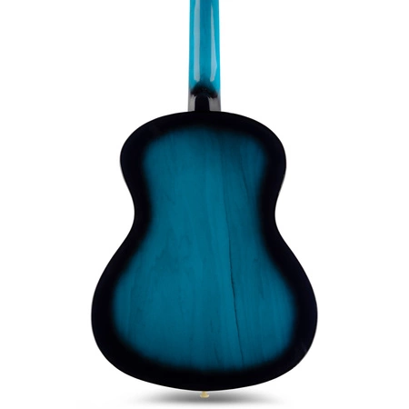 Gitara klasyczna 3/4 dla dziecka młodzieżowa SoloArt Max niebieska+ akcesoria