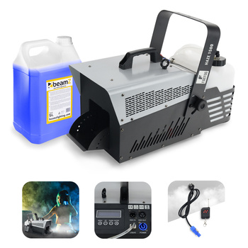 Zestaw: Wytwornica dymu mgły HAZE 1500 Firefog+ płyn do dymu Hazer 5l