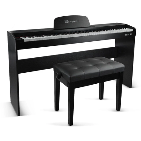 Zestaw: Pianino cyfrowe 88 klawiszy ze statywem Aria II Mielczewski+ regulowane siedzisko/ławka