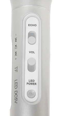 Mikrofon z głośnikiem do karaoke Party KAMIC kolor srebrny