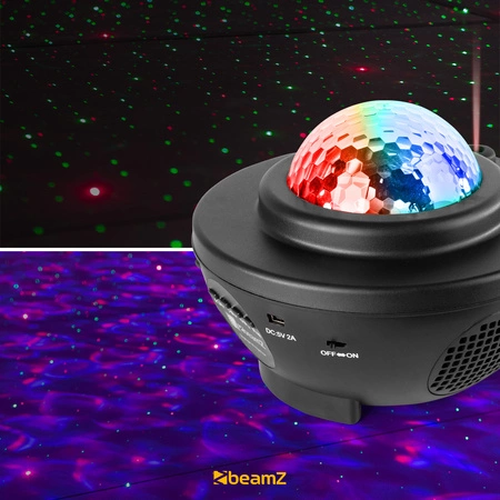 Półkula Projektor z głośnikiem SkyNight BT IRC R/G pilot Beamz