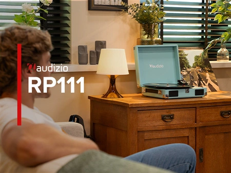 Gramofon w walizce RP111BL Audizio niebieski