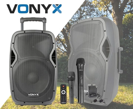 Kolumna mobilna z mikrofonami 600W Vonyx AP1200PA 12"