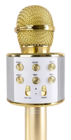 Mikrofon z głośnikiem do Karaoke KM01 BT / MP3 GOLD
