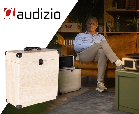 Futerał na płyty winylowe Audizio RC32, jasne drewno