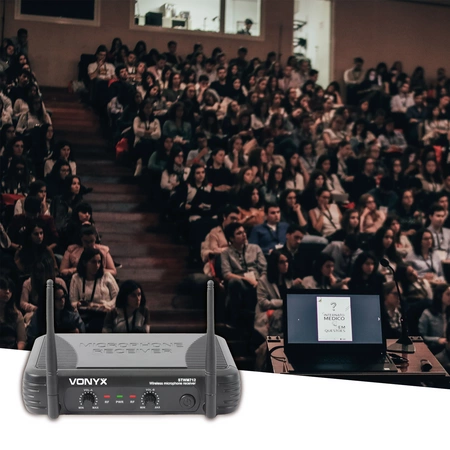 Zestaw nagłownych mikrofonów bezprzewodowych Vonyx STWM712H