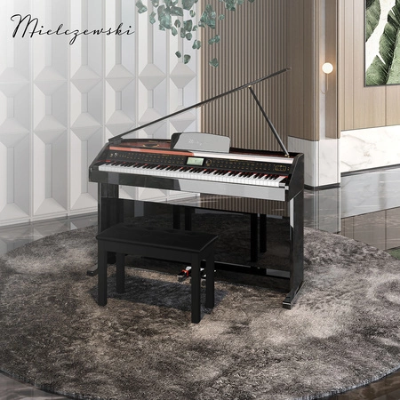 Pianino cyfrowe ważone mechanizm młoteczkowy SONATA czarne połysk