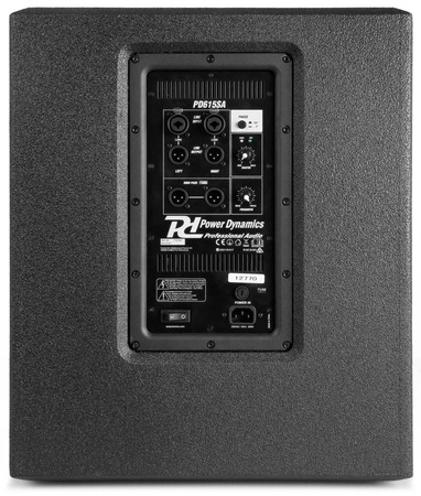 Zestaw nagłośnieniowy 2600W 2x kolumna aktywna 12'' subwoofer 15'' statywy okablowanie