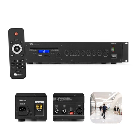 Wzmacniacz miksujący Power Dynamics PRC120 100V z CD 120W