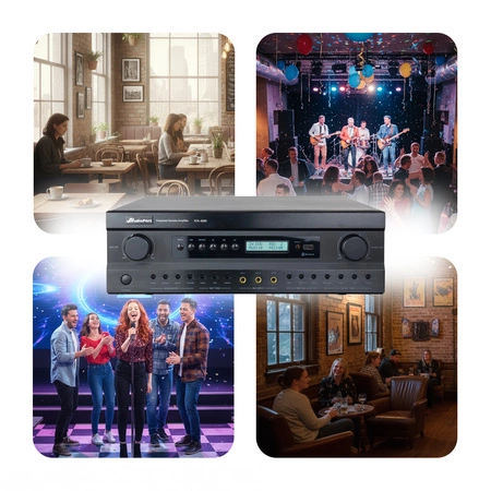 Wzmacniacz audio 2x300W karaoke DSP HDMI pilot KC8300 Audioport