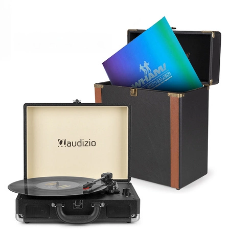 Futerał na płyty winylowe Audizio RC32, luksusowa czerń