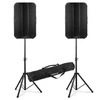 Zestaw kolumn aktywnych Vonyx VD715A z Bluetooth i bezprzewodowym parowaniem stereo - Bi-amp - 15 cali - 1800W+ statywy