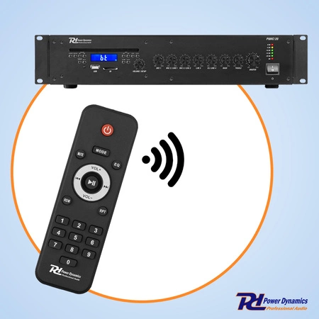 Wzmacniacz miksujący Power Dynamics PRC120 100V z CD 120W