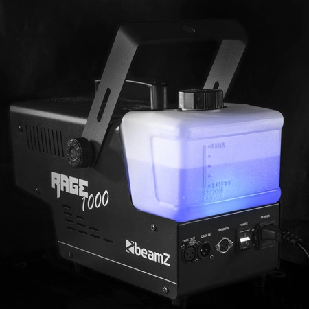 Zestaw: Wytwornica dymu LED 1000W Rage1000LED+ płyn do dymu 5L BeamZ