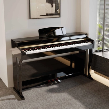 Pianino cyfrowe PRELUDE ważone z mechanizmem młoteczkowym czarne połysk Mielczewski
