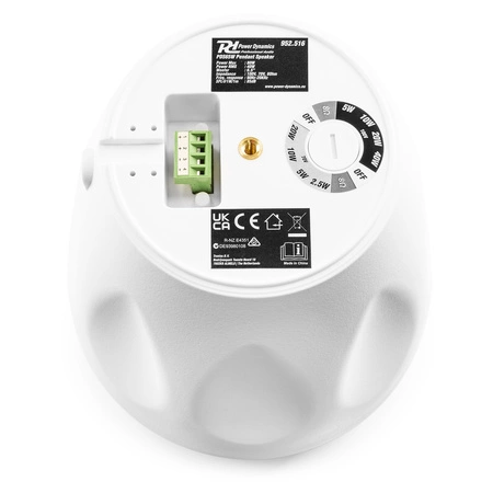 Głośnik wiszący 100V 6,5” biały PDS65W Power dynamics