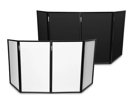 Ekran dla Dj'a parawan Vonyx Dj Screen (4 panele) czarny(biały) +lycra (biała bądź czarna) + pokrowiec